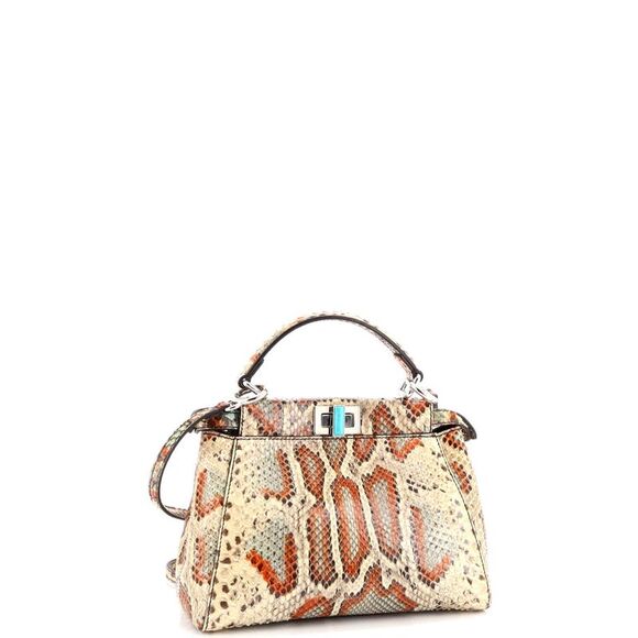 Fendi Peekaboo Bag Python Mini Multicolor - Picture 2 of 6